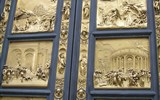 Florencie, Siena, Lucca -  poklady Toskánska letecky 2019 - Itálie, Florencie - východní dveře baptisteria, odlité z jednoho kusu, 1424-52