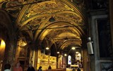 Bergamo, Milano, Lago Maggiore a Lago Lugano - Švýcarsko - Locarno, Madonna del Sasso, interiéry kostela