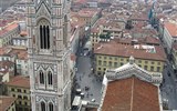 POZNÁVACÍ ZÁJEZDY - Itálie - Florencie, pohled na střechu katedrály a kampanilu