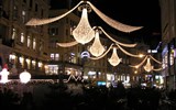 Adventní Vídeň, výstavy umění - Rakousko - Vídeň - adventní ulice plné světel