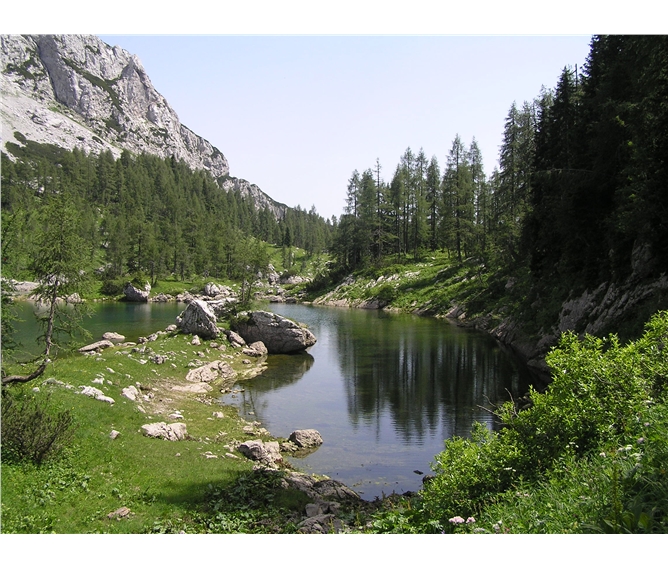 Putování a relaxace v Julských Alpách - Slovinsko - Julské Alpy - Dvojno jezero