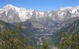 Poznávací zájezd - Aosta a Piemont - Itálie - údolí Aosta - městečko Courmayeur, letovisko na úpatí Mont Blanku, 1.224 m n.m.
