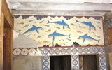 Bájný ostrov Kréta a moře 2019 - Řecko - Kréta - Knossos - freska s delfíny