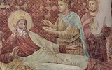 Umbrie a Toskánsko, slavnost čokolády v Perugii - Itálie - Assisi - bazilika San Francesco, Izák žehná Jakubovi od Giotta