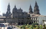 Poznávací zájezd - Galicie - Španělsko -Santiago de Compostela, katedrála, 1075-1122, rozšířena v 16.-18.stol., severní průčelí