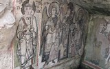 Tajuplným Balkánem do Albánie - Albánie - Drač - byzantské mozaiky z kostelíku v antické aréně