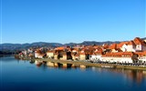 Slovinsko, Ptuj, wellness víkend s termály - Slovinsko - Maribor - městem protéká řeka Dráva