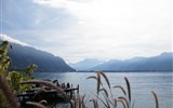 Ochutnávka Švýcarska s termály a turistikou - Švýcarsko - Ženevské jezero jak obří zrcadlo ve kterém se shlížejí okolní vrcholky