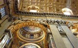 Poznávací zájezd - Vatikán - Itálie - Řím - sv.Petr, návrh D.Bramante, po něm Raffael,pak B.Peruzzi, Michelangelo - syntéza předchozích návrhů, pak della Porta a C.Maderno