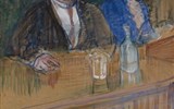 Adventní Vídeň, výstavy umění - Rakousko - Vídeň - Henri de Toulouse-Lautrec, V kavárně, Patron a anemická pokladní,  1898