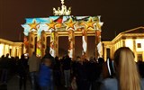 Berlín a večerní slavnost světel, výstavy Botticelli a Mondrian - Německo - Berlín - Festival světel na Braniborské bráně