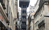 Lisabon, královská sídla, krásy pobřeží Atlantiku i vnitrozemí - Portugalsko - Lisabon - elevator Santa Justa, 1900-1, Mesnier du Pousard, 1907 předělán z pohonu parou na elektřinu