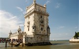 Lisabon, královská sídla a krásy pobřeží Atlantiku s koupáním - Portugalsko - Lisabon - Torre de Belém, manuelská gotika, 1516-9, Francisco de Arruda