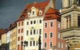 Wroclaw, Budyšín, adventní trhy 2019 - Lužice - Budyšín, barokní domy na radničním náměstí