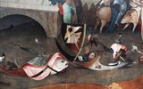 Výstavy Hieronymus Bosch a malířství na dvoře Medicejských - Belgie - Triptych pokušení sv.Antonína, Hieromynus Bosch, detail