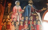 Rumunsko a perly Transylvánie - Rumunsko - Sinaia, nartex, zakladatel Mihai Cantacuzino s ženou a 18 dětmi