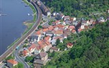 Perly Saského Švýcarska autobusem - Německo - Konigstein, obec vznikla pod hradem na soutoku Labe a říčky Biela (foto Lukáš Zedníček)