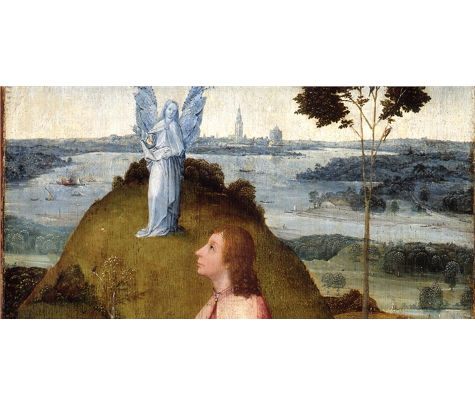 Berlín a výstava Hieronymus Bosch - Německo - Berlín - jeden z obrazů Hieronyma Bosche (detail)