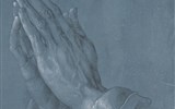 Vídeň po stopách Habsburků a výstavy umění 2019 (Dürer) - Rakousko - Vídeň - Albertina, A.Dürer, Modlící se ruce, 1508, šedý a bílý inkoust
