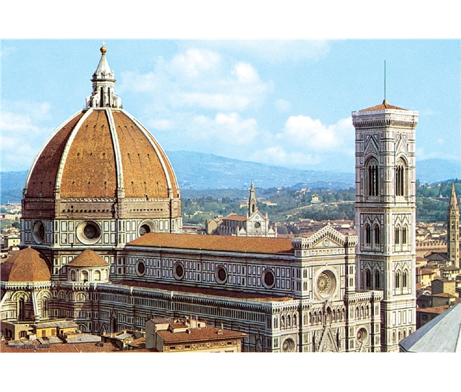 Florencie, kolébka renesance - Itálie - Florencie - dóm, jeden  ze skvostů středověké architektury, 1296-1468, několik architektů včetně Giotta