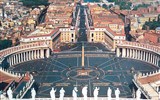 Řím a Vatikán, Genzano, zahrady Tivoli, Subiaco, UNESCO 2019 - Vatikán - Řím - Svatopetrské náměstí, podoba od Alexandra II. (1655-67), kapacita 400.000 lidí