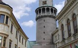 Poznávací zájezd - Zadunají - Maďarsko - Šoproň - požární věž, 60 m vysoká, hranatá základna z 10.stol, vršek ze 17.stol