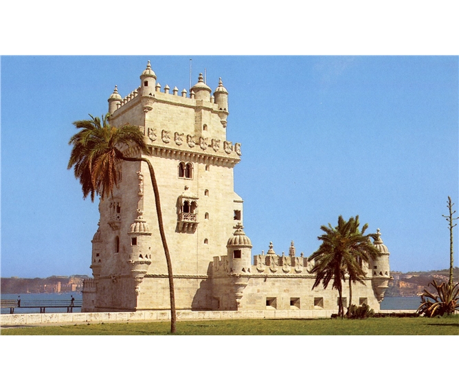 Lisabon, královská sídla a krásy pobřeží Atlantiku - Portugalsko - Lisabon - Belémská věž (Torre de Belém), 1515-21 na paměť výpravy Vasco de Gamy v manuelském stylu