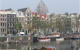 Amsterdam a Brusel, Antverpy a muzea - Holandsko - Amsterodam - typické kupecké domy podél grachtů