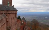 Advent v Alsasku - zimní pohádka nejen víně a středověký trh - Francie, Alsasko, Haut Koenigsbourg, pohled z věže