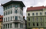 Severní Jadran a jeho ostrovy - Slovinsko, Lublaň, náměstí, secesní dům