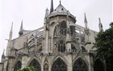 Poznávací zájezd - Paříž a Île-de-France - Francie - Paříž - gotické mřížoví opěrného systému katedrály Notre Dame
