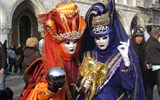 Benátky, karneval a ostrovy 2020 - tam bez nočního přejezdu - Itálie - Benátky - okozlující masky