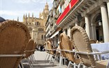 Poznávací zájezd - Kastilie - Španělsko - Kastilie a León - Segovia, všudypřítomné kavárničky