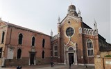 Benátky, karneval a ostrovy 2020 - tam bez nočního přejezdu - Itálie - Benátky - kostel Madonna dell´Orto, gotický ze 14.století, pohřben zde Tintoretto, uvnitř jeho četné obrazy