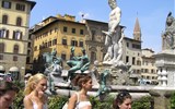 Florencie, Siena, Lucca -  poklady Toskánska letecky 2020 - Itálie - Florencie - Fontana di Nettuno