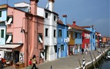 Benátky a ostrovy Murano, Burano, Torcello 2020 - Itálie - Benátky - Burano s jeho pestrými rybářskými domky