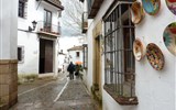 Andalusie, památky, přírodní parky a Sierra Nevada 2019 - Španělsko - Andalusie - Ronda, v těchto uličkách chodíval i Hemigway, inspiroval se zde pro Komu zvoní hrana