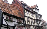Advent v pohoří Harz, městečka UNESCO a vláčkem na horu Brocken - Německo - Harc - Quedlinburg, kouzlo hrázděných domů v centru