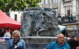 Poznávací zájezd - Brusel - Belgie - Brusel, kašna kousek od Chapelle Madeleine