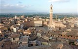 Pěšky po Toskánsku a údolí UNESCO Val d'Orcia 2020 - Itálie - Lazio - Siena, Palazzo Pubblico a Piazza del Campo