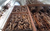 Bílá noc, advent ve Welsu, Štýru a na zámku Weinberg - Rakousko - Kefermarkt, detail oltáře, lipivé dřevo, 13,5x6,3 m