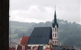 Krásy Jižních Čech a kraj Waldviertel - Česká republika - Český Krumlov - kostel sv.Víta, pozdně gotický 1407-38, věž neogotická 1893-4