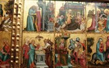 Hamburg a Lübeck, perly severního Německa vlakem 2020 - Německo - Hamburk - Kunsthalle, dvoukřídlý oltář s výjevy z Kristova života, B.von Minden. 1390-1414