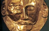 Poznávací zájezd - Řecko a ostrovy - Řecko, Athény, muzeum, zlatá  tzv. Agamemnonova maska z vykopávek v Mykénách