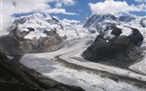 Poznávací zájezd - Švýcarsko - Švýcarsko - Gornergrat - ledovcový splaz poblíž konečné stanice ozubené železnice ze Zermattu, 3089 m nad mořem