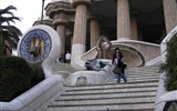 Barcelona a Gaudí 2019 - Španělsko, Barcelona, park Guell, schodiště
