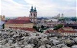 Poznávací zájezd - oblast Eger - Maďarsko - Eger - centrum města s katedrálou, pohled z hradu