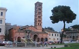 Poznávací zájezd - Řím - Itálie - Řím - Santa Maria in Cosmedin, postaven v 6.stol. na zbytcích Herkulova chrámu, 782 a 1118-24 přestavěn